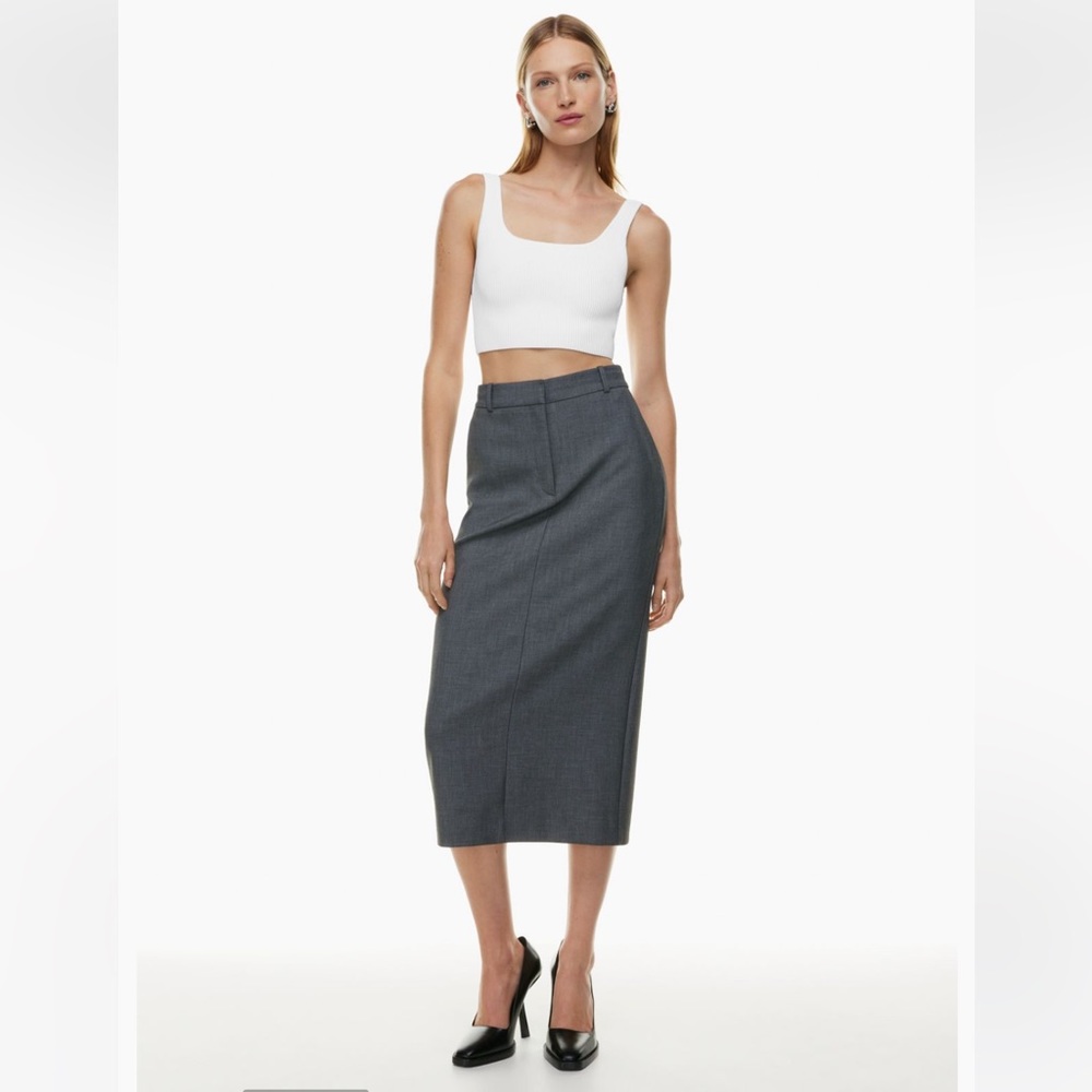 Babaton Sculpt Knit Squareneck Cropped Tank